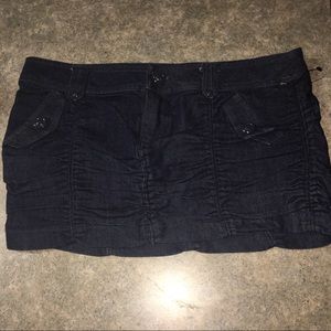 MAX RAVE DENIM SUPER MINI SKIRT  (C4)